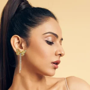 Zubelin Golden Butterfly Cascade Earrings